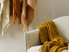 Serenade Turmeric Throw - Harvey Furnishings