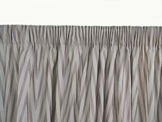 Viva Lined Silver Pencil Pleat Curtains