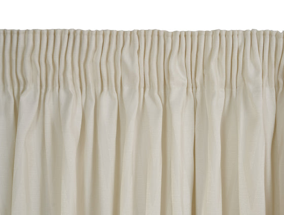 Viva Lined Off White Pencil Pleat Curtains