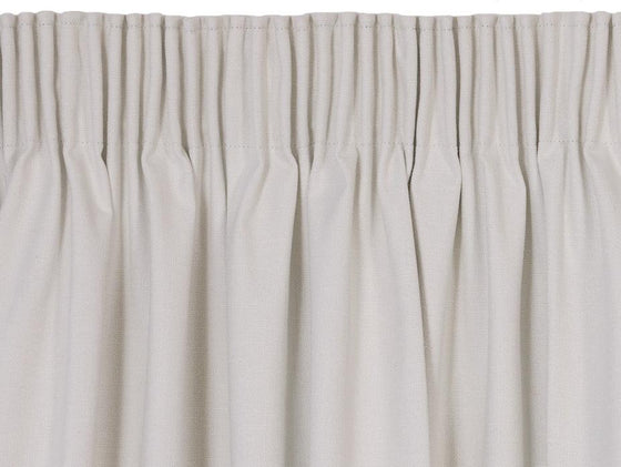 Waihi Ivory Blockout Pencil Pleat Curtains - Harvey Furnishings