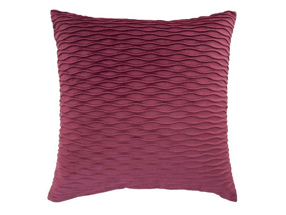 Wave Velvet Claret Cushion Cover - Harvey Furnishings