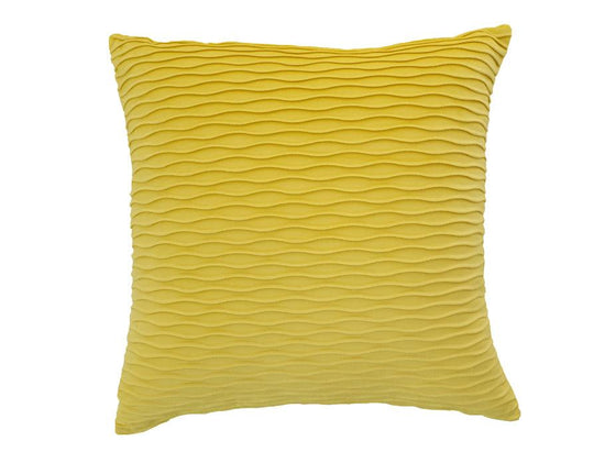Wave Velvet Lemon Cushion Cover - Harvey Furnishings