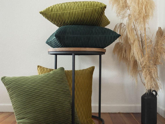 Wave Velvet Forest Cushion Cover - Harvey Furnishings