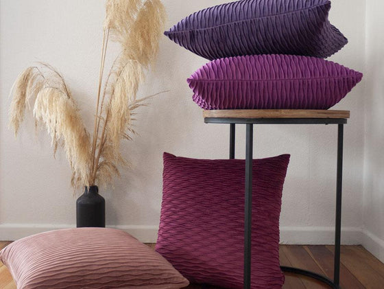 Wave Velvet Magenta Cushion Cover - Harvey Furnishings