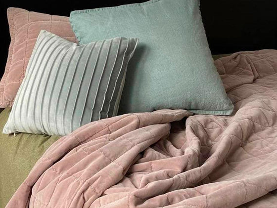 Winton Blush Quilted Coverlet - Harvey Furnishings