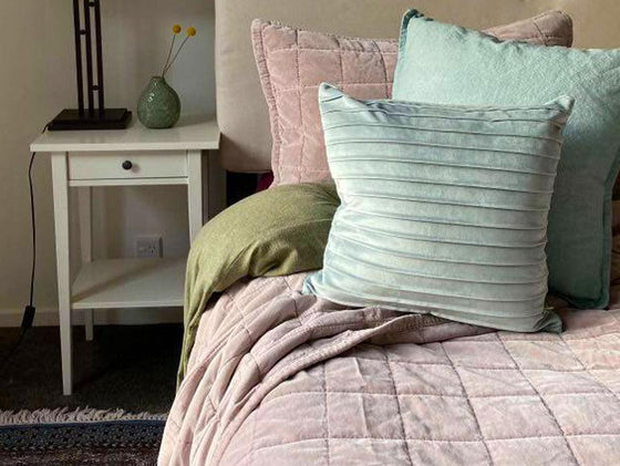 Winton Blush Quilted Coverlet - Harvey Furnishings