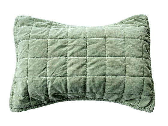 Winton Sage Quilted Pillow Case - Harvey Furnishings