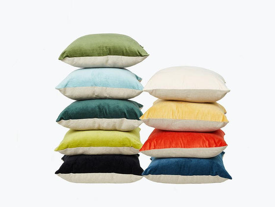 Majestic Velvet/Linen Nude Cushion