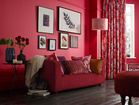 Aviary Pomegranate Custom Curtains & Cushions