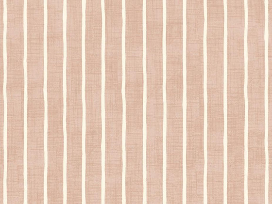 Pencil Stripe Coral Fabric