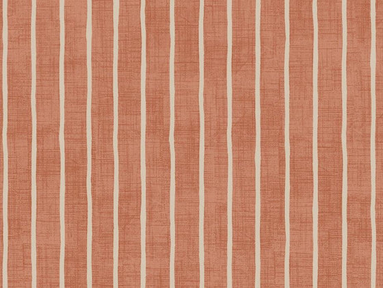 Pencil Stripe Paprika Fabric